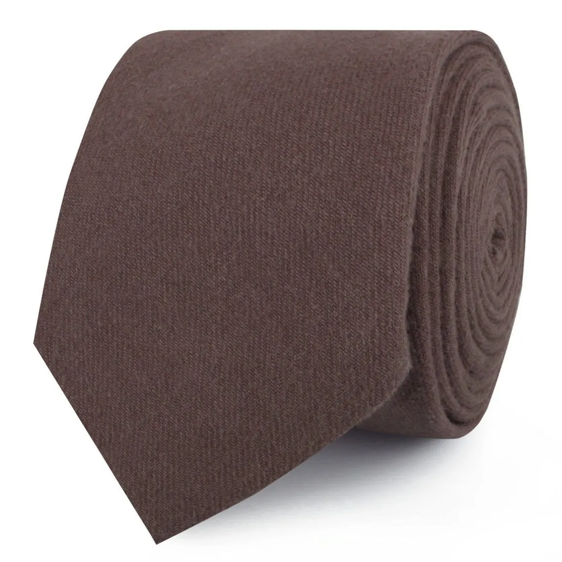 Portobello Grey Brown Linen Skinny Tie