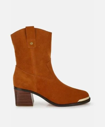 Rag & Co Emberly Suede Square Toe Ankle Boots