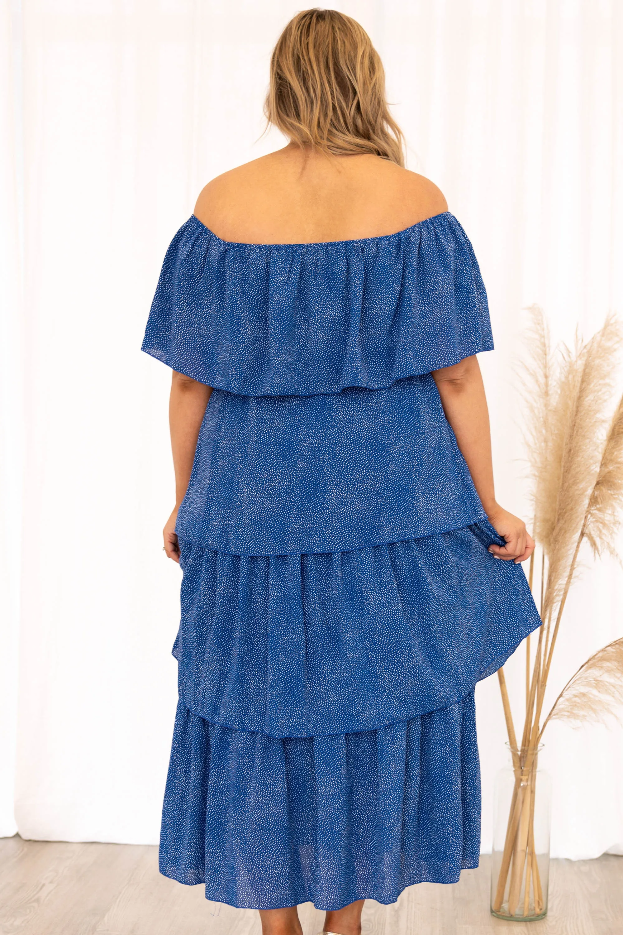 Roll The Path Dress, Royal Blue