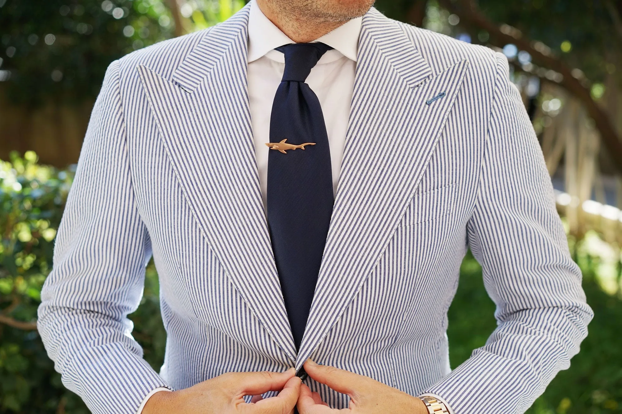 Rose Gold Shark Tie Bar