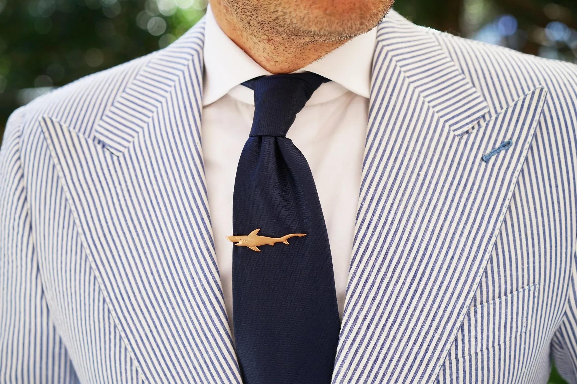 Rose Gold Shark Tie Bar