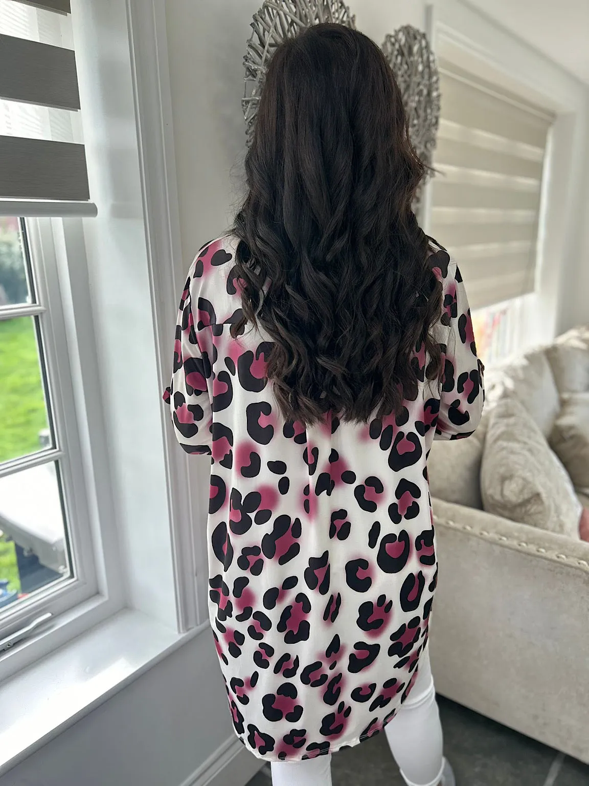 Rose Leopard Print Tunic Gloria