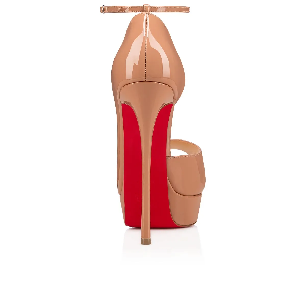 Round Chick Alta 150 mm Pumps - Patent - Blush - Women