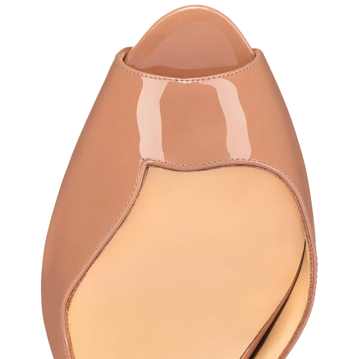 Round Chick Alta 150 mm Pumps - Patent - Blush - Women