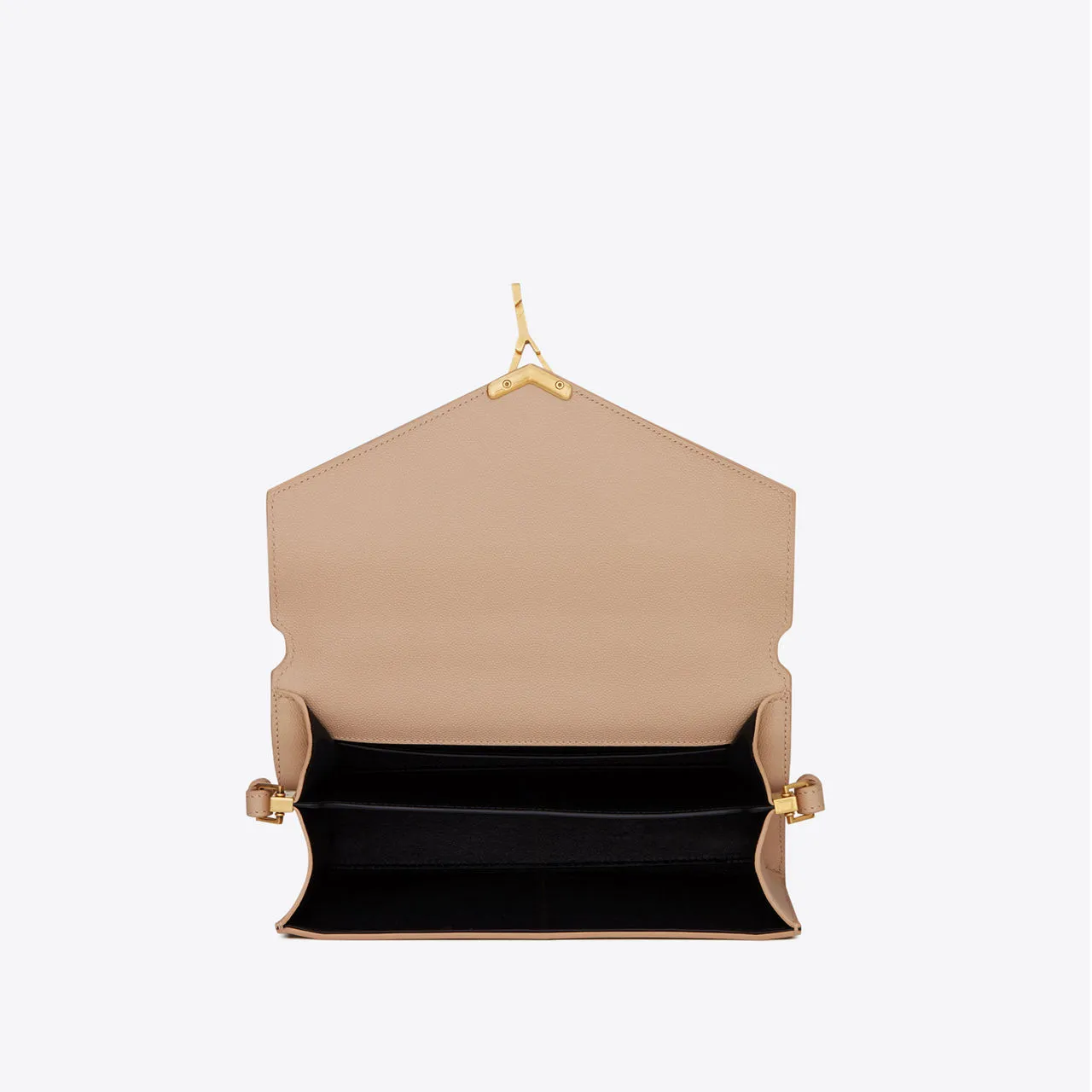 SAINT LAURENT Cassandra Top-Handle Mini Satchel - DARK BEIGE