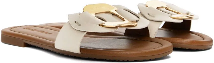 See by Chloé White & Brown Chany Sandals