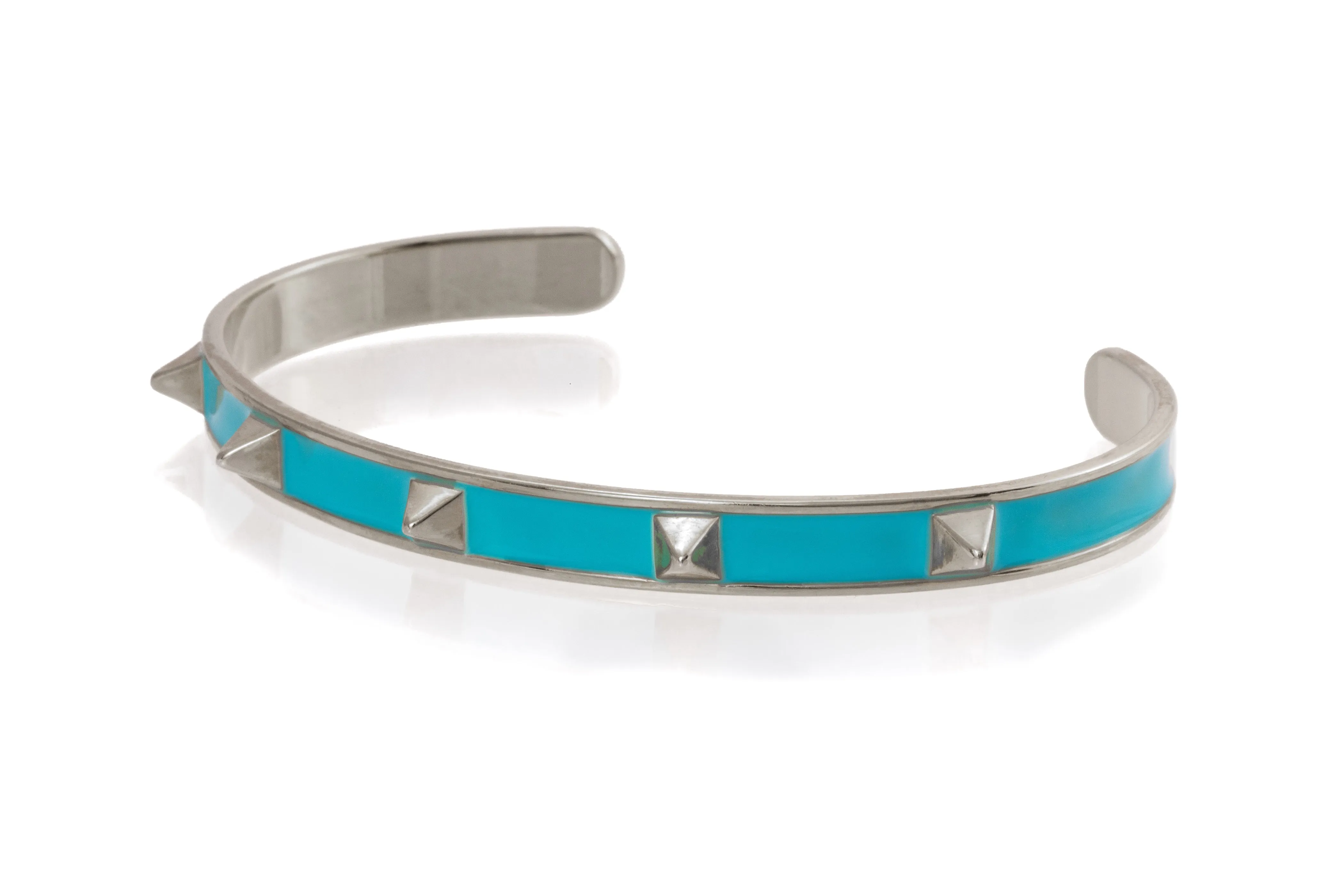 Skinny Pyramid Enamel Bangle