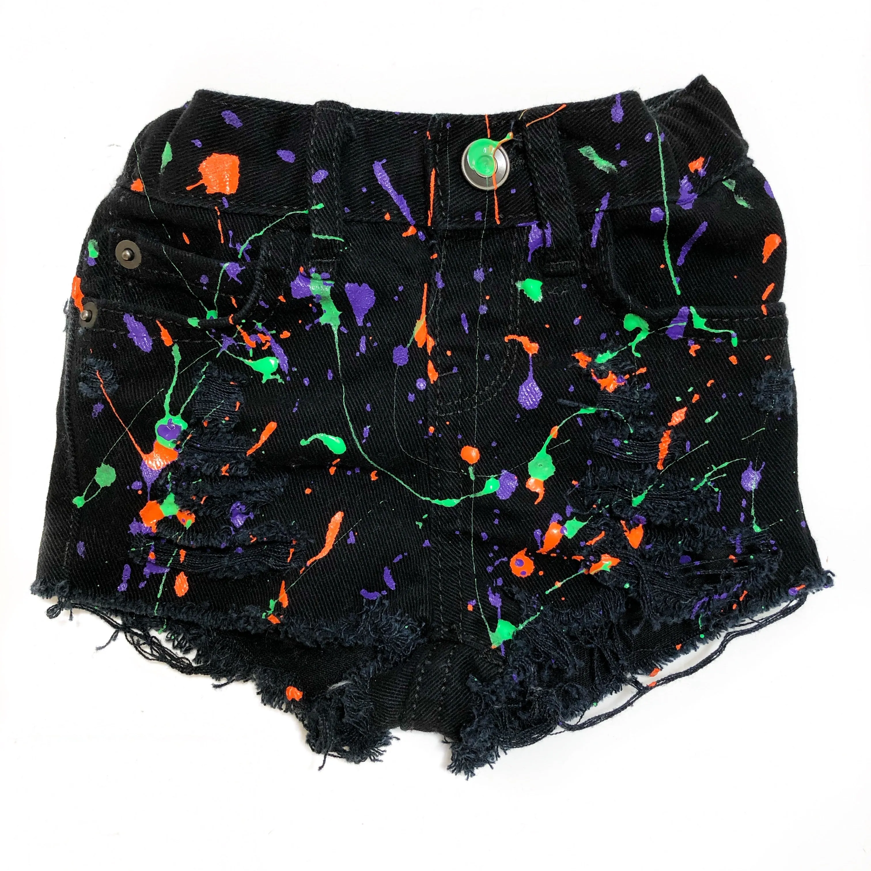 Spooky Paint Splattered Shorties and Skinny Cutoffs