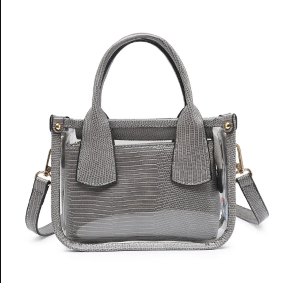 Stacey Clear Satchel - grey