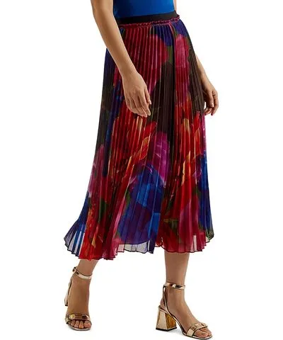 Ted Baker Evola Floral Pleated Midi Skirt