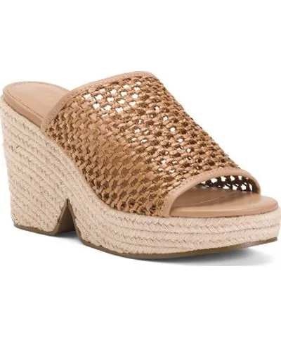 Tj Maxx Leather Frisbee Wedge Sandals For Women