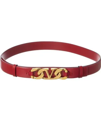 Valentino VLogo Chain Leather Belt