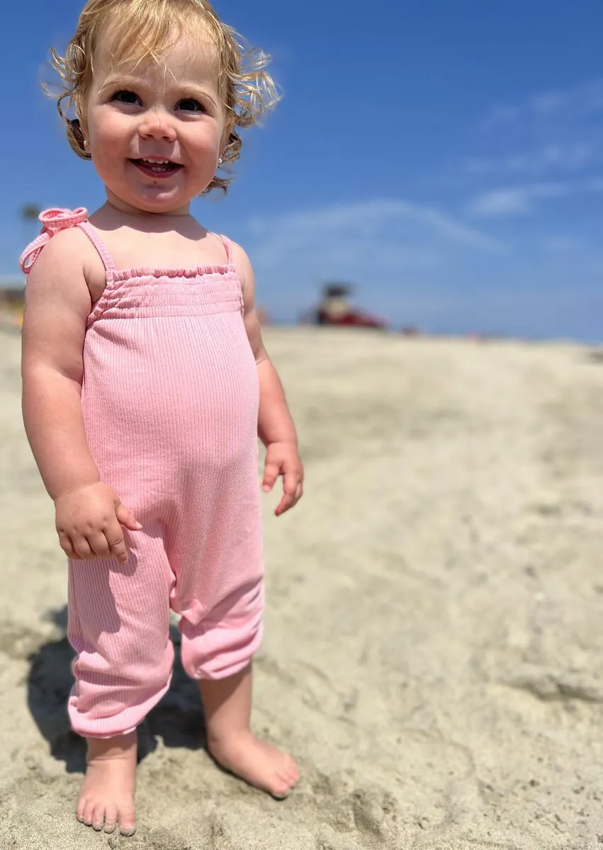 Vignette - Pink Rib Victoria Romper