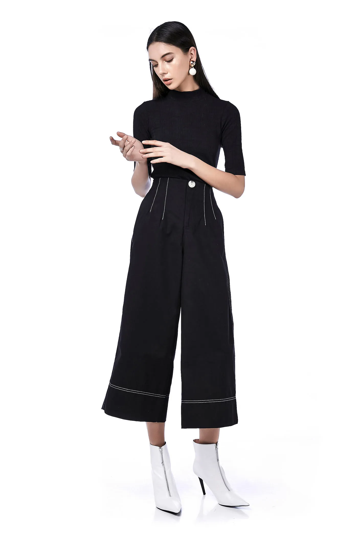 Vivy Top-Stitch Culottes