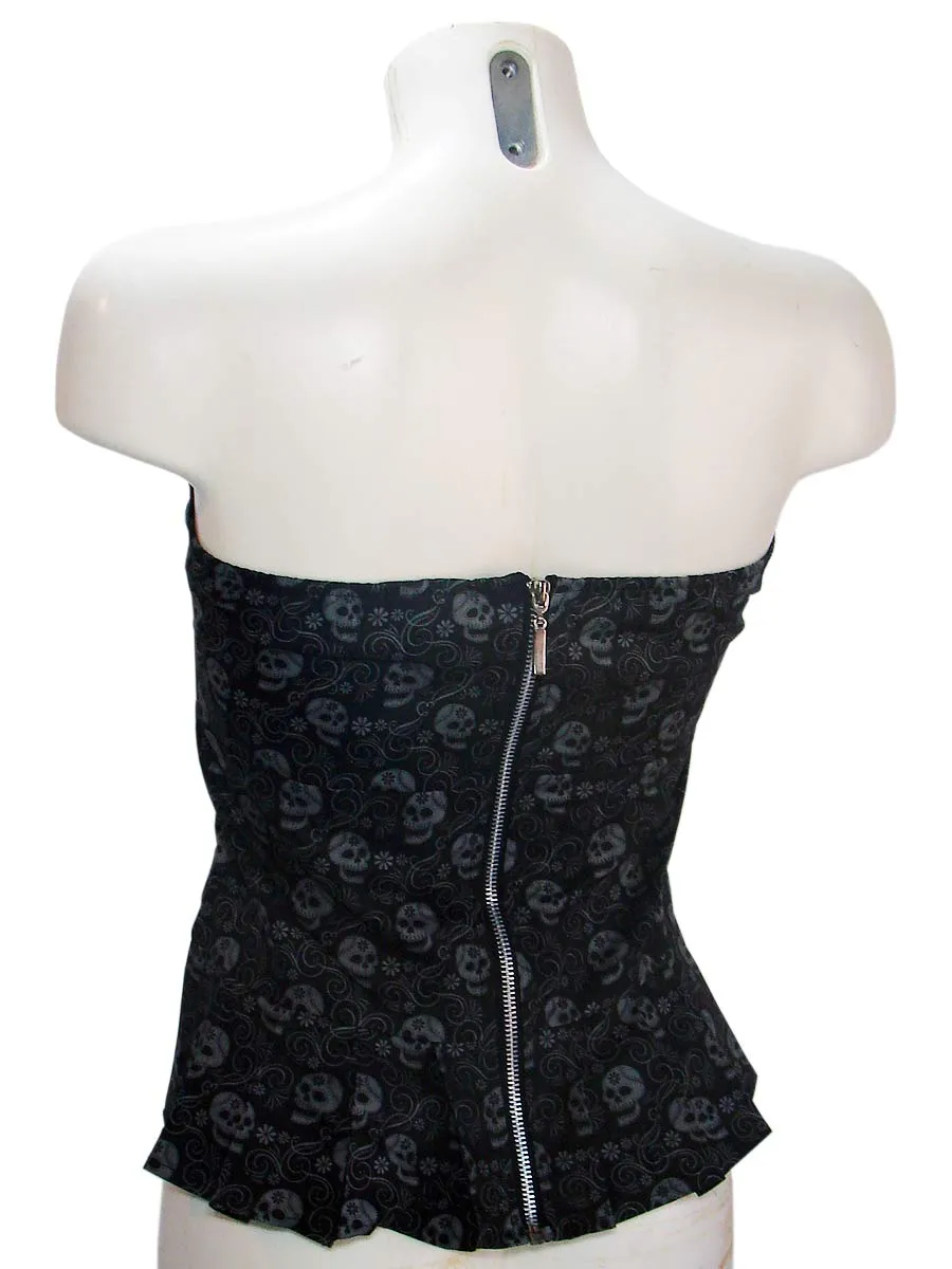 Women's Black Tube Top Stella Calaveras