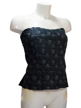 Women's Black Tube Top Stella Calaveras