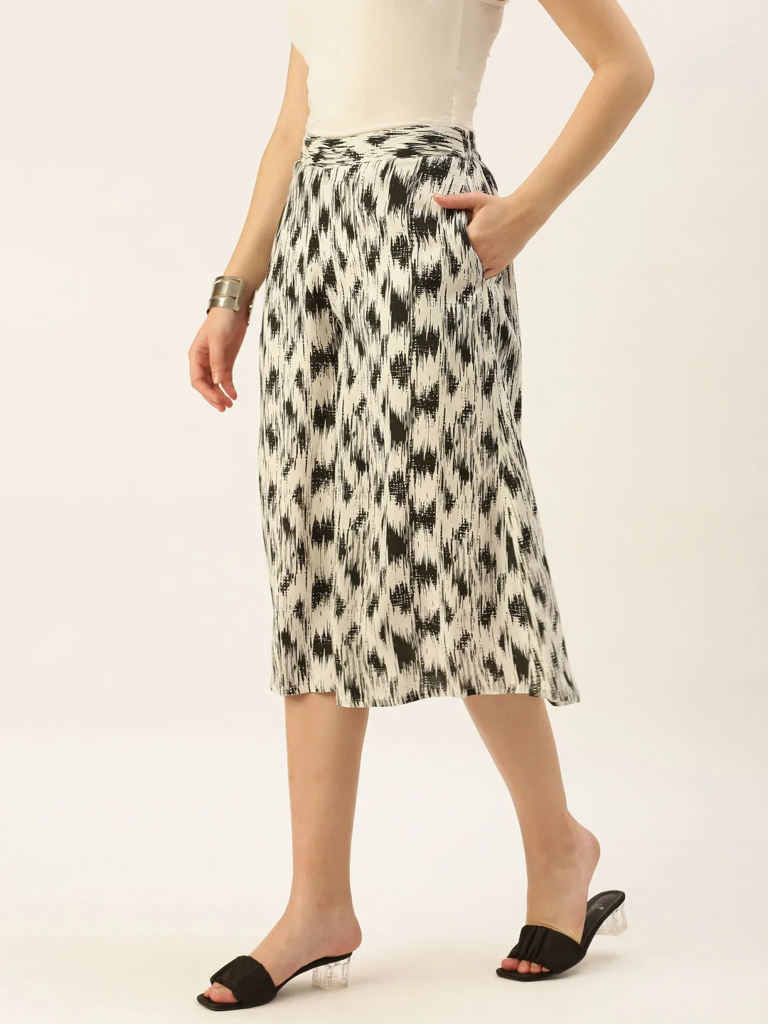 Women’s Printed Culottes Black