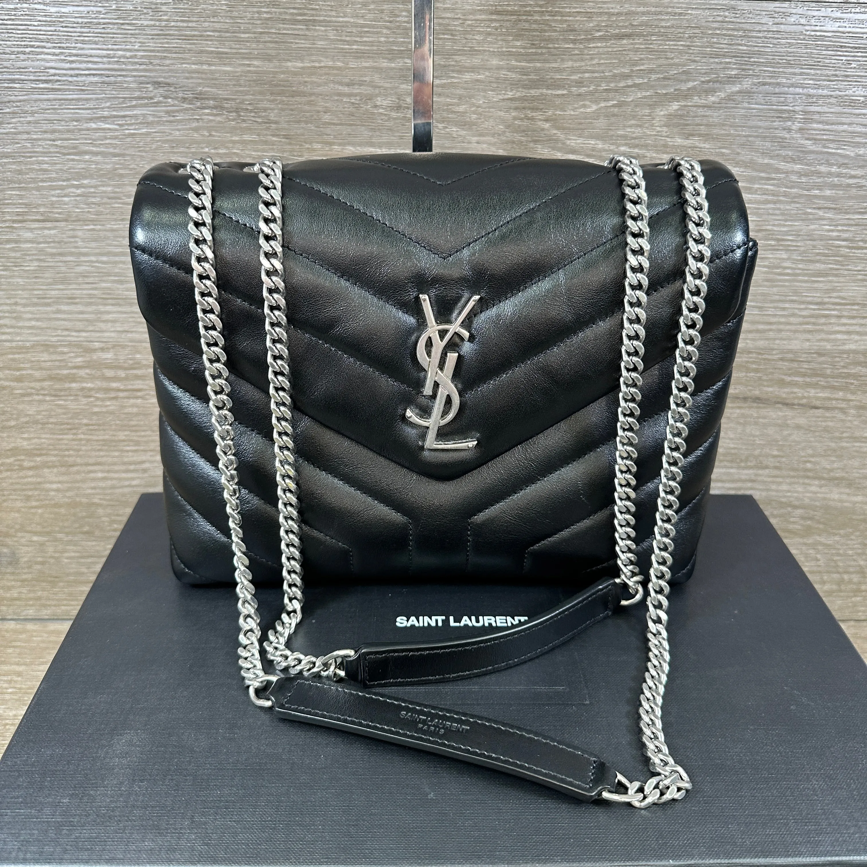 YSL Loulou Small Chain Bag in Quilted Y Leather